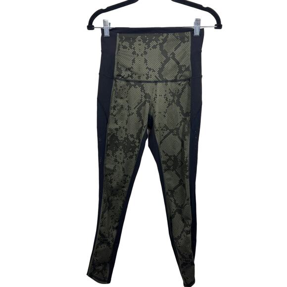 Lululemon Beyond Boundaries Ziggy Green Snake Butter Black Legging 6 - Picture 2 of 11